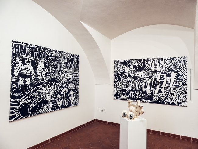 Vesele alarmující obrazy Ondřeje Vyhnánka