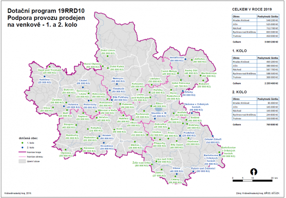 Úspěšný program na podporu venkovských prodejen pokračuje. Kraj podpořil i obce na Broumovsku