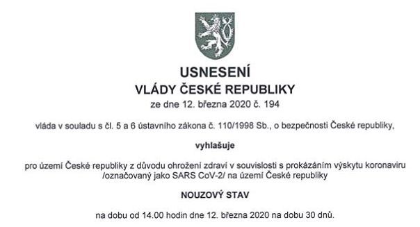 Opatření nouzového stavu na Broumovsku