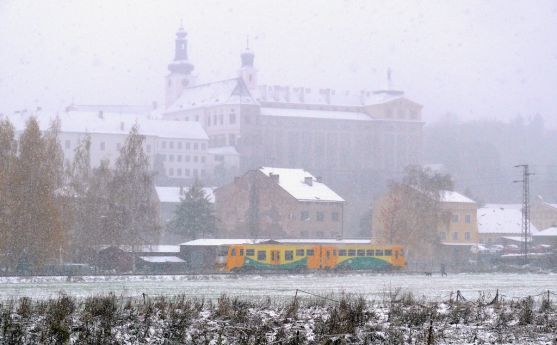 Sněhová nadílka na Broumovsko přišla letos o týden dříve