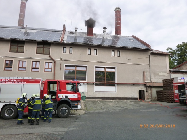 Hořelo v broumovském pivovaru