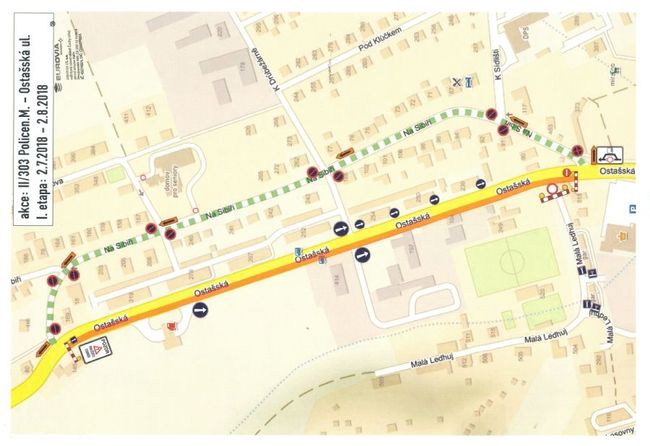O prázdninách se bude opravovat Ostašská ulice v Polici nad Metují. Objízdná trasa bude minimální