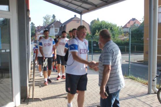 Česká fotbalová reprezentace s trenérem Radkem Bejblem měla soustředění v Broumově 