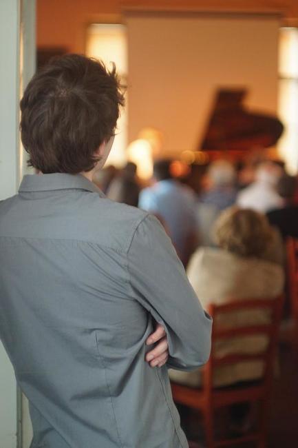 Matyáš Novák v Kreslírně bývalého klášterního gymnázia v Broumově 