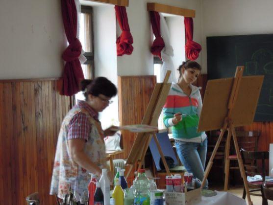 Výstava děl účastníků Výtvarného workshopu 