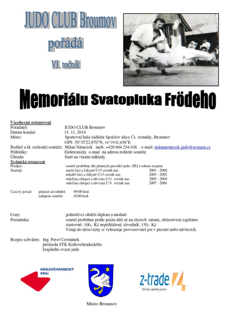 Broumovští judisté stále vozí medaile a chystají se na domácí Memoriál