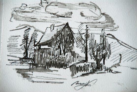 Studenti z pražského Žižkova přijeli kreslit na Broumovsko