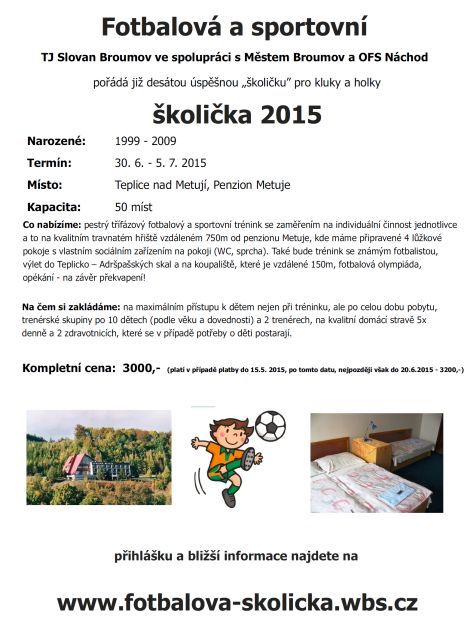 Fotbalová školička letos slaví desetileté jubileum