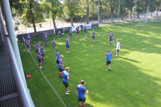 Česká fotbalová reprezentace s trenérem Radkem Bejblem měla soustředění v Broumově 