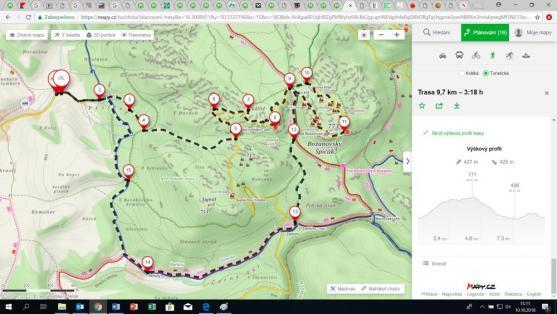 Z Bělého skalami na Junáckou vyhlídku