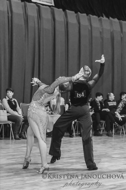 Josef Prouza a Nela Hoffmannová na Mistrovství ČR v latinskoamerických tancích družstev