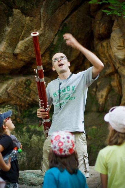 Dechový soubor Lignum Quintet vedl hudební dílnu a potom koncertoval ve Zdoňově 