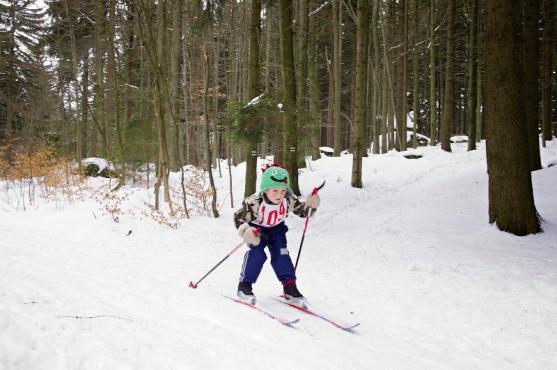 Na Bischofsteinu se jel závod tříčlenných hlídek v běhu na lyžích