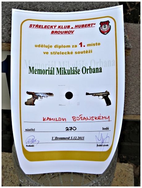 Na Memoriálu Mikuláše Orbana soutěžilo 27 střelců
