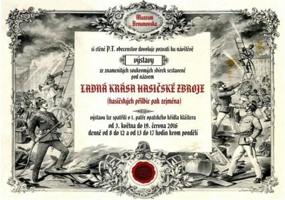 Muzeum Broumovska vystavuje předměty a archiválie mapující historii a vznik místních hasičských sborů