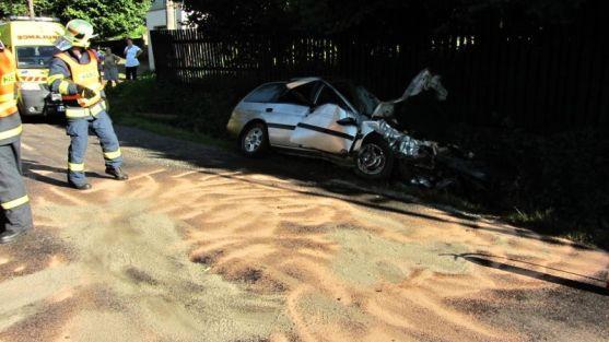 V Hejtmánkovicích u Broumova se stala vážná dopravní nehoda