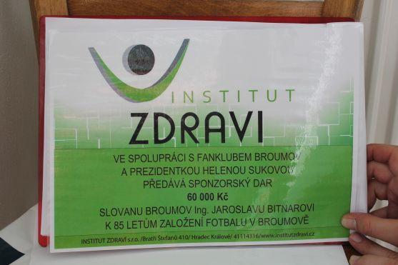 Broumovští fotbalisté dostali darem preventivní lékařské vyšetření 