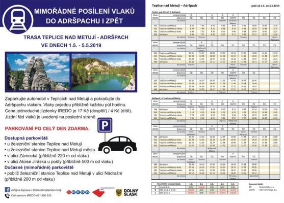 Turisté dojedou ke skalním městům v Adršpachu pohodlně vlakem. Kraj posílil spoje