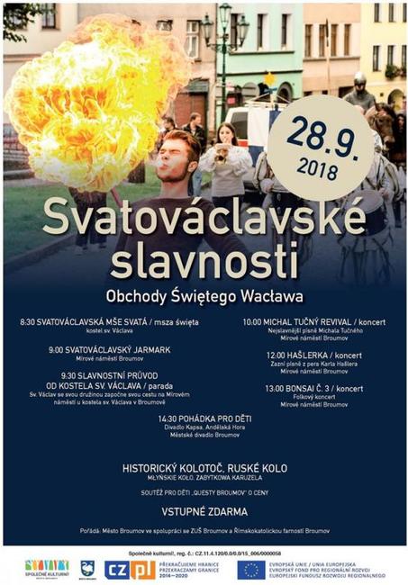 Město Broumov připravilo tradiční Svatováclavské slavnosti