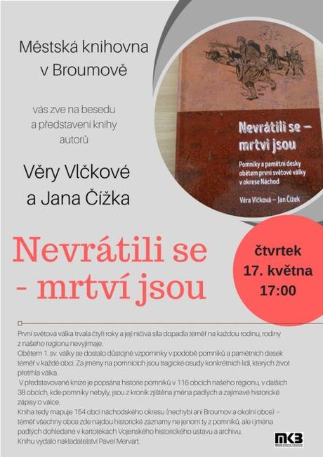 Nabídka akcí na Broumovsku pro víkend od 18. do 20. května