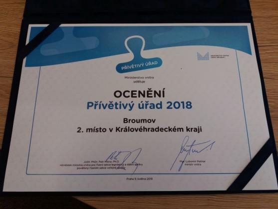 Rozhovor s Ing. Evou Blažkovou, tajemnicí Městského úřadu Broumov, o ocenění "Přívětivý úřad 2018"