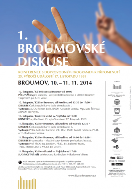V Broumově budou diskutovat Miloslav kardinál Vlk, Alexandr Vondra či biskup Václav Malý