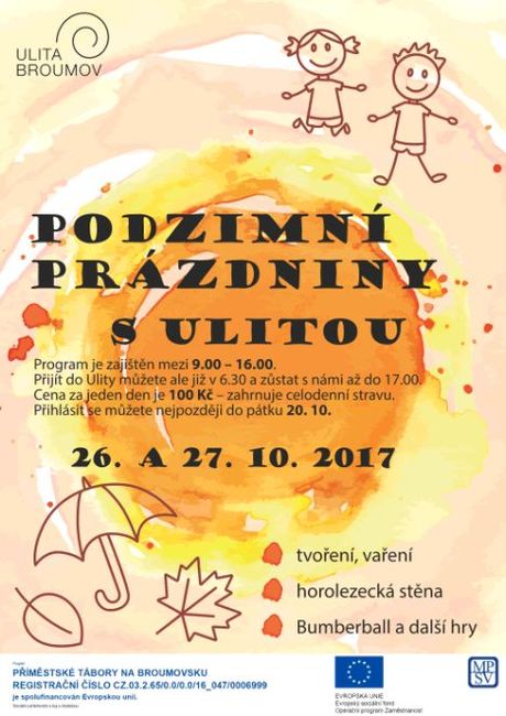 Nabídka akcí na Broumovsku pro víkend od 27. do 29. října