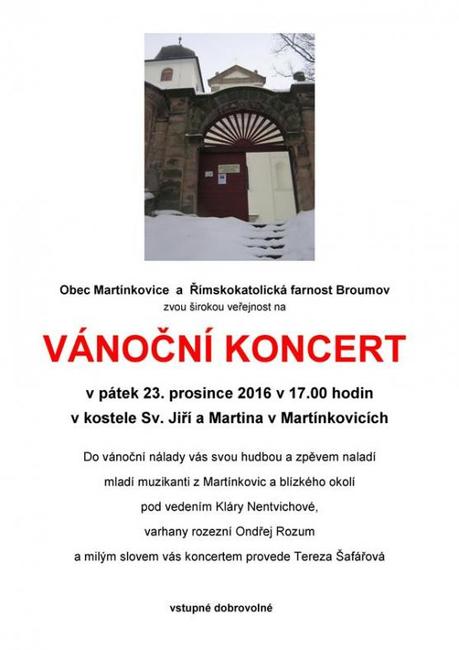 Nabídka akcí na Broumovsku pro vánoční víkend od 23. do 25. prosince