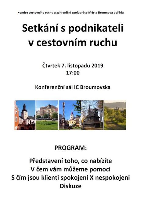 Nabídka akcí na Broumovsku pro víkend od 8. do 10. listopadu