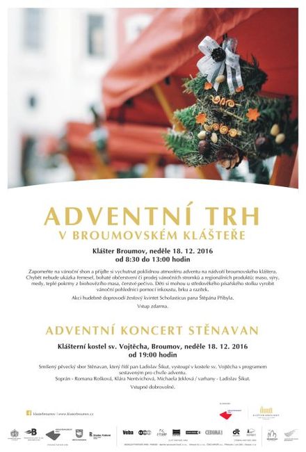 Adventní trh zaplní nádvoří a zahradu broumovského kláštera