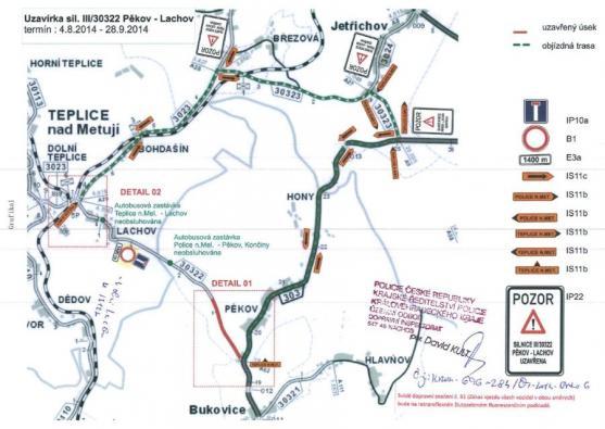Lachov se bude objíždět přes Pěkov