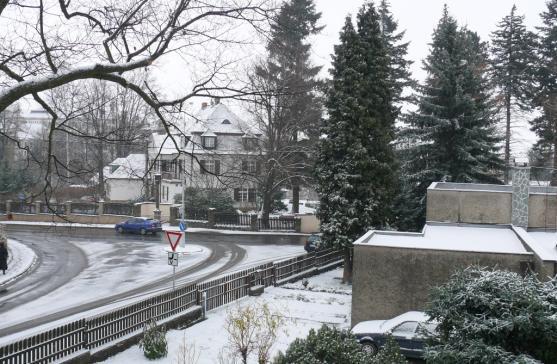 Broumovsko zasypal první sníh přicházející zimy