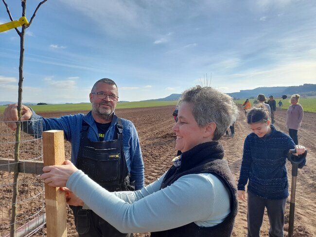 Podzimní sázení ve Vernéřovicích: téměř stovka ovocných stromů