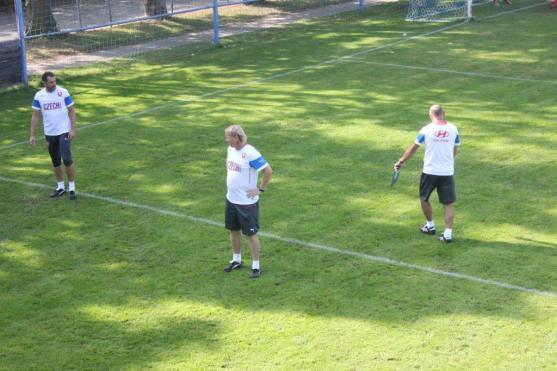 Česká fotbalová reprezentace s trenérem Radkem Bejblem měla soustředění v Broumově 