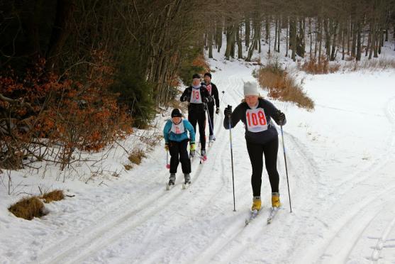 Na Bischofsteinu se jel závod tříčlenných hlídek v běhu na lyžích