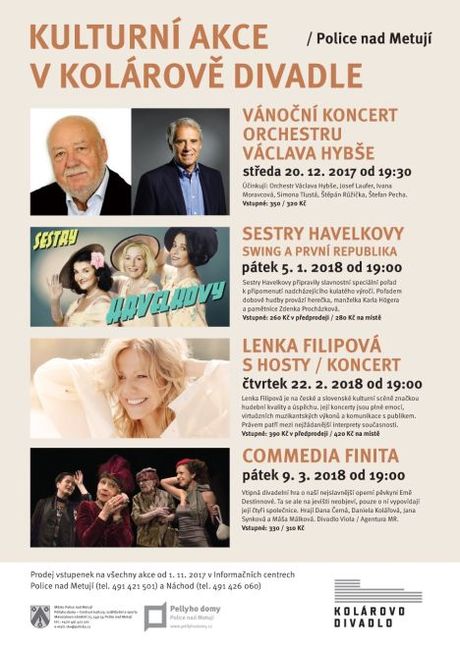 Nabídka akcí na Broumovsku pro víkend od 5. do 7. lednaPrůvod Tří králů, Tříkrálová sbírka a Tříkrálový koncert, koncert Sester Havelkových, kurz, přednáška, zahájení výstavy či koncert Václava Neckáře. To jsou tipy na akce, které se o víkendu od 5. do 7. ledna a v následujících dnech konají na Broumovsku.