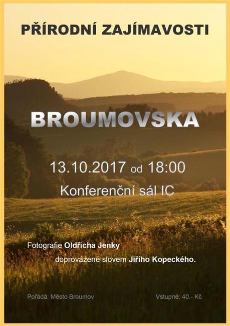 Nabídka akcí na Broumovsku pro víkend od 13. do 15. října