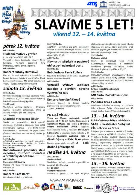 Muzeum papírových modelů slaví o víkendu své páté narozeniny