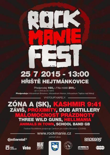 Další ročník festivalu RockMánie Hejtmánkovice 