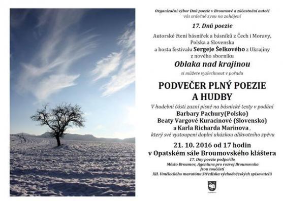 Nabídka akcí na Broumovsku pro víkend od 21. do 23. října