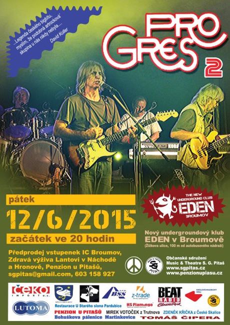 V undergroundovém klubu Eden dnes vystoupí legendární kapela Progres 2 