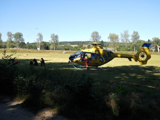 V Adršpachu zkolaboval muž. I přes zásah Letecké záchranné služby zemřel