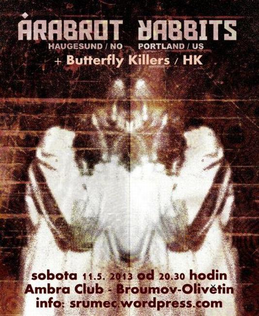 Rabbits, Årabrot a Butterfly Killers zahrají v Broumově 