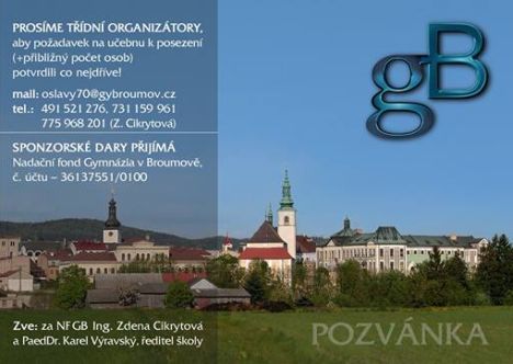 Gymnázium Broumov letos oslaví 70. výročí