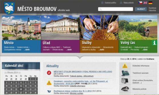 Broumov opět zvítězil se svými webovými stránkami
