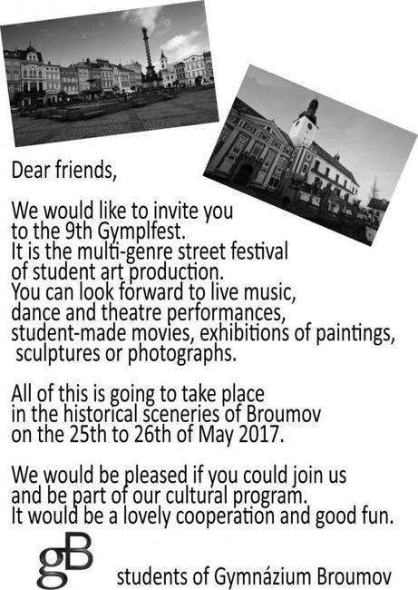 9. Gymplfest počítá s mezinárodní účastí