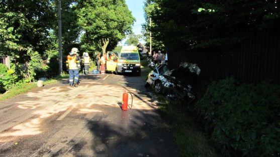 V Hejtmánkovicích u Broumova se stala vážná dopravní nehoda