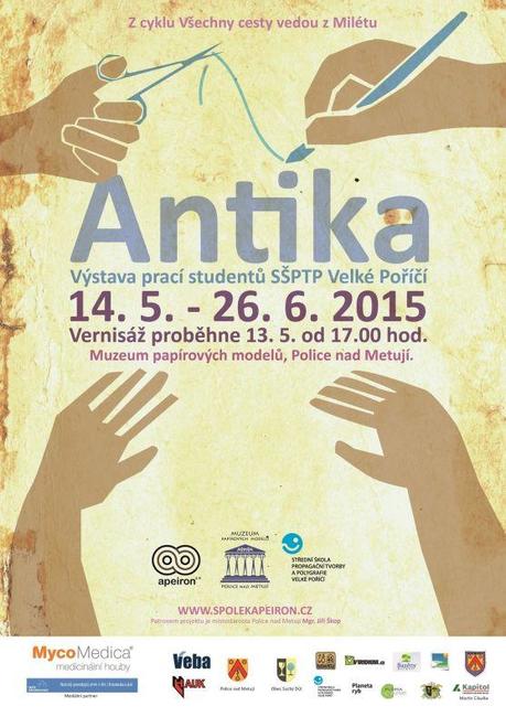 Začala výstava prací studentů z Velkého Poříčí na téma Antika 