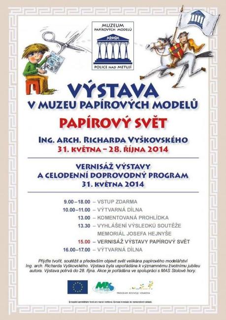Výstava s názvem Papírový svět Richarda Vyškovského je první krátkodobou výstavou v Muzeu papírových modelů 