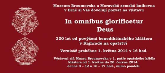 In omnibus glorificetur Deus aneb Rajhrad v Broumově 